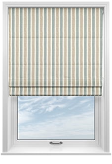 Port Laurent Stripe, Shoreline Blue - Roman Blind